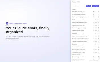 Folders & Bulk Delete for Claude gallery image