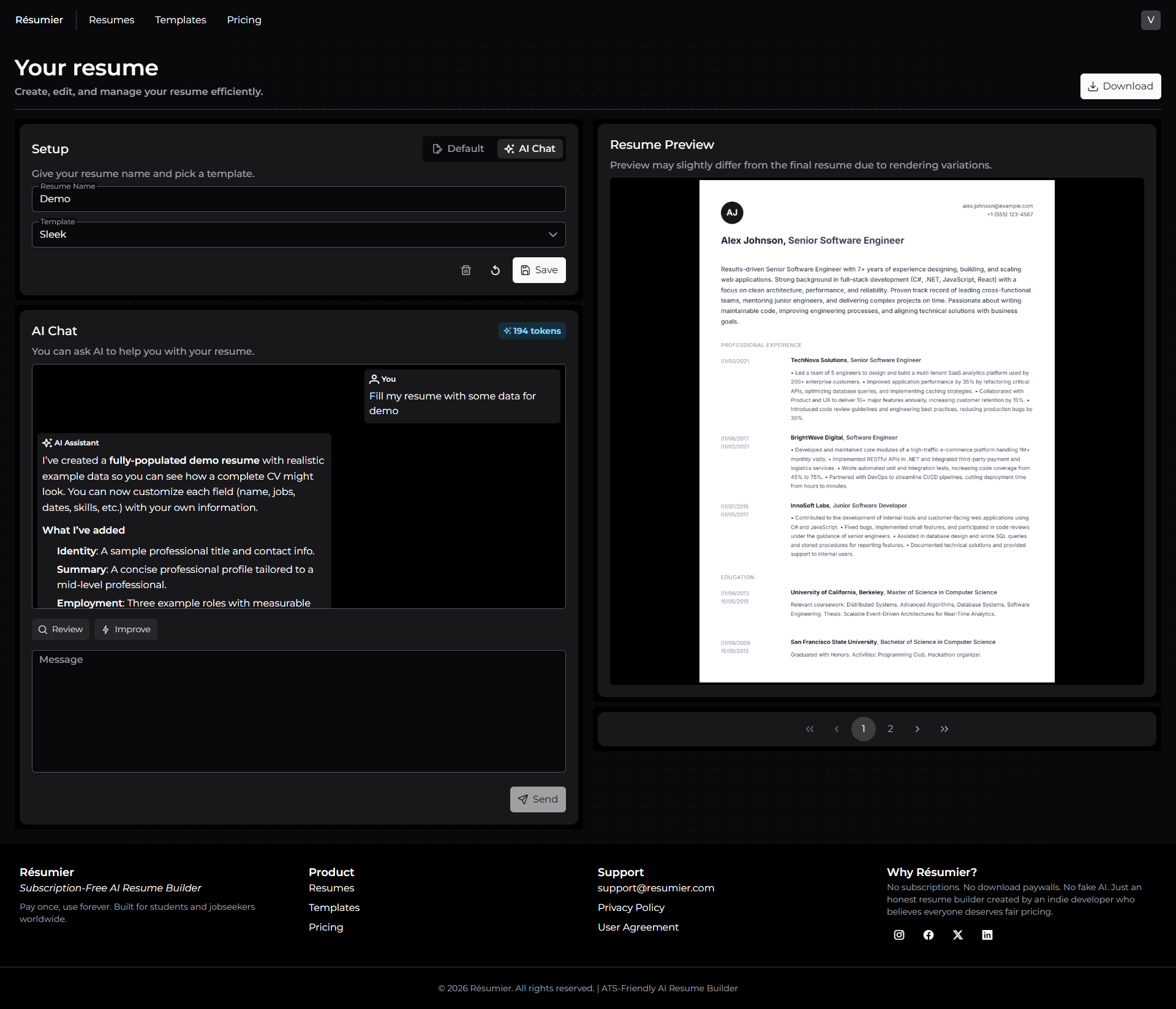 Résumier gallery image