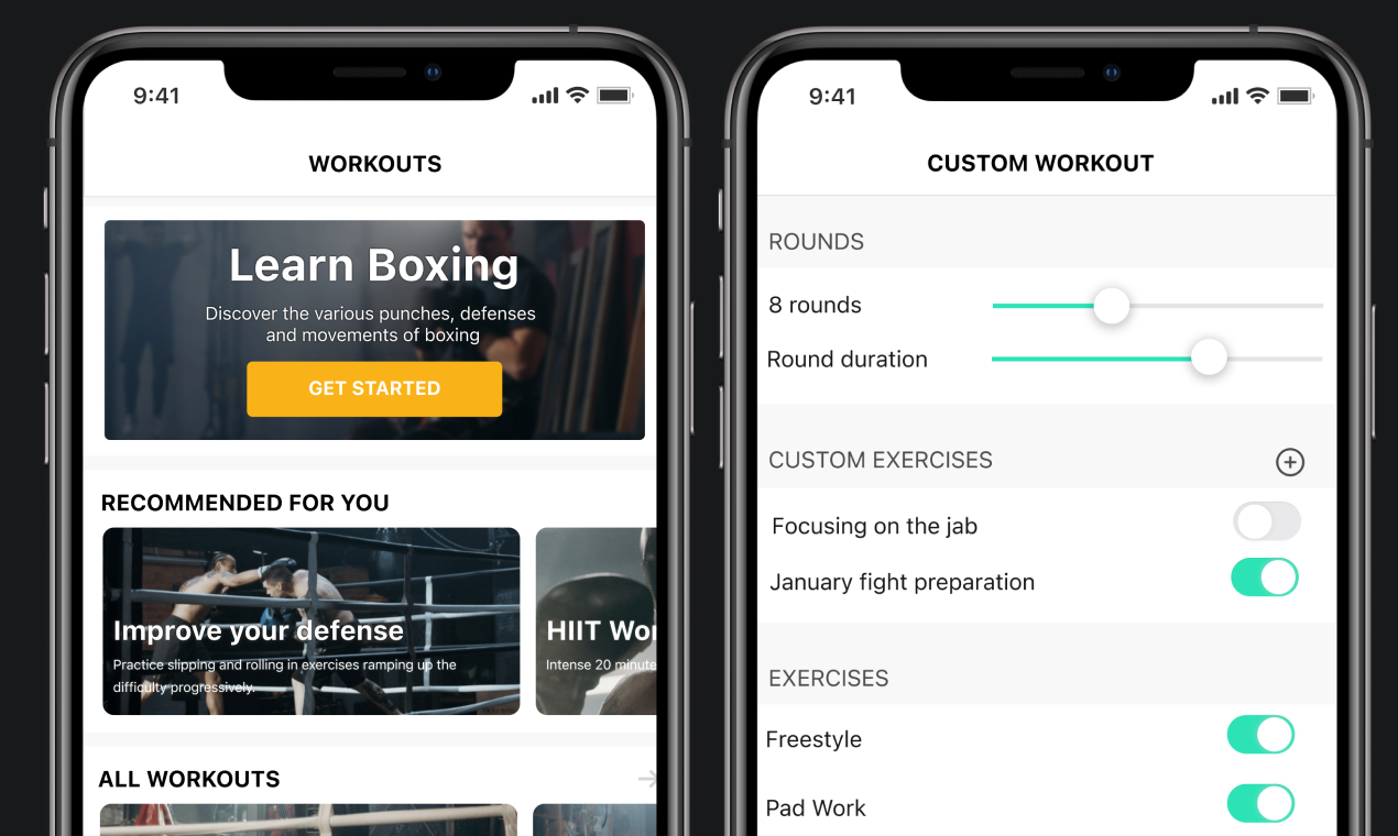 Die Shadow Boxing App - Lernen und üben Sie das Boxen mit einem virtuellen Trainer. Medien 7
