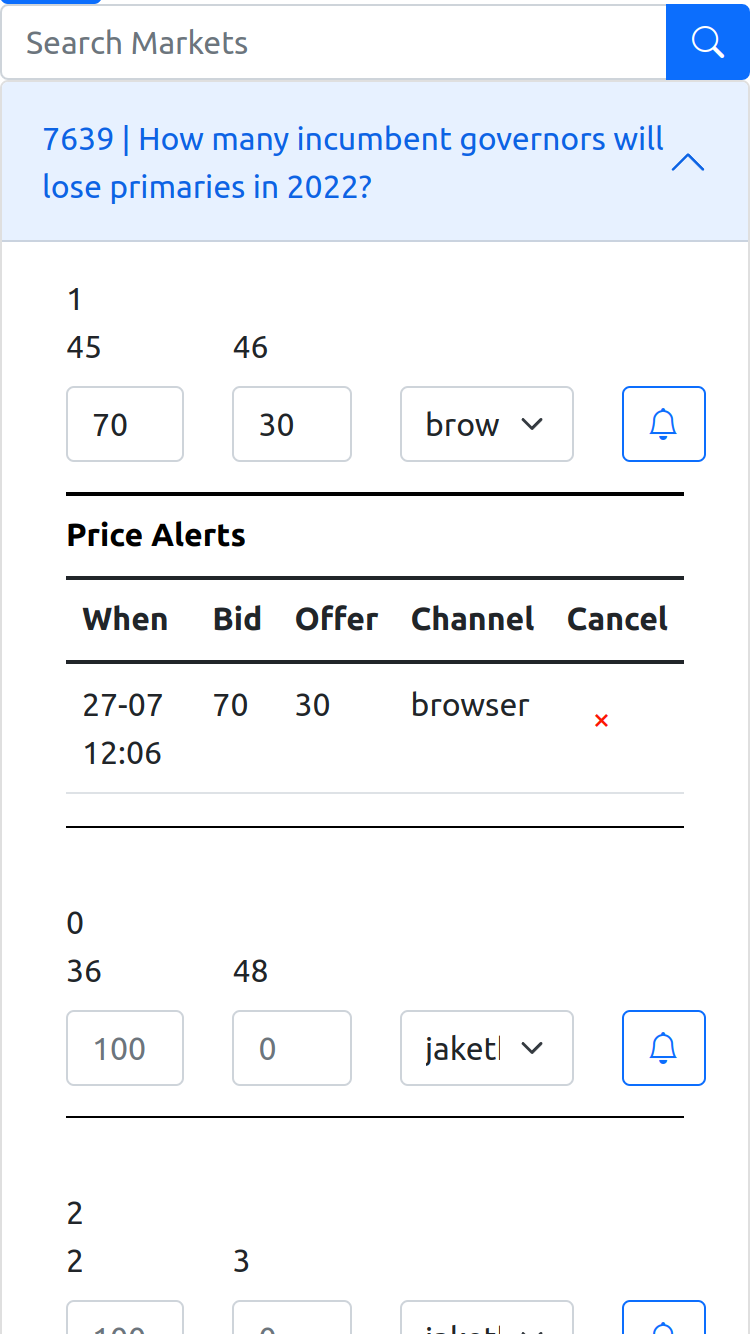 Média Alertes de prédiction - Alertes de prix sur la prédiction et autres marchés de prédiction 2