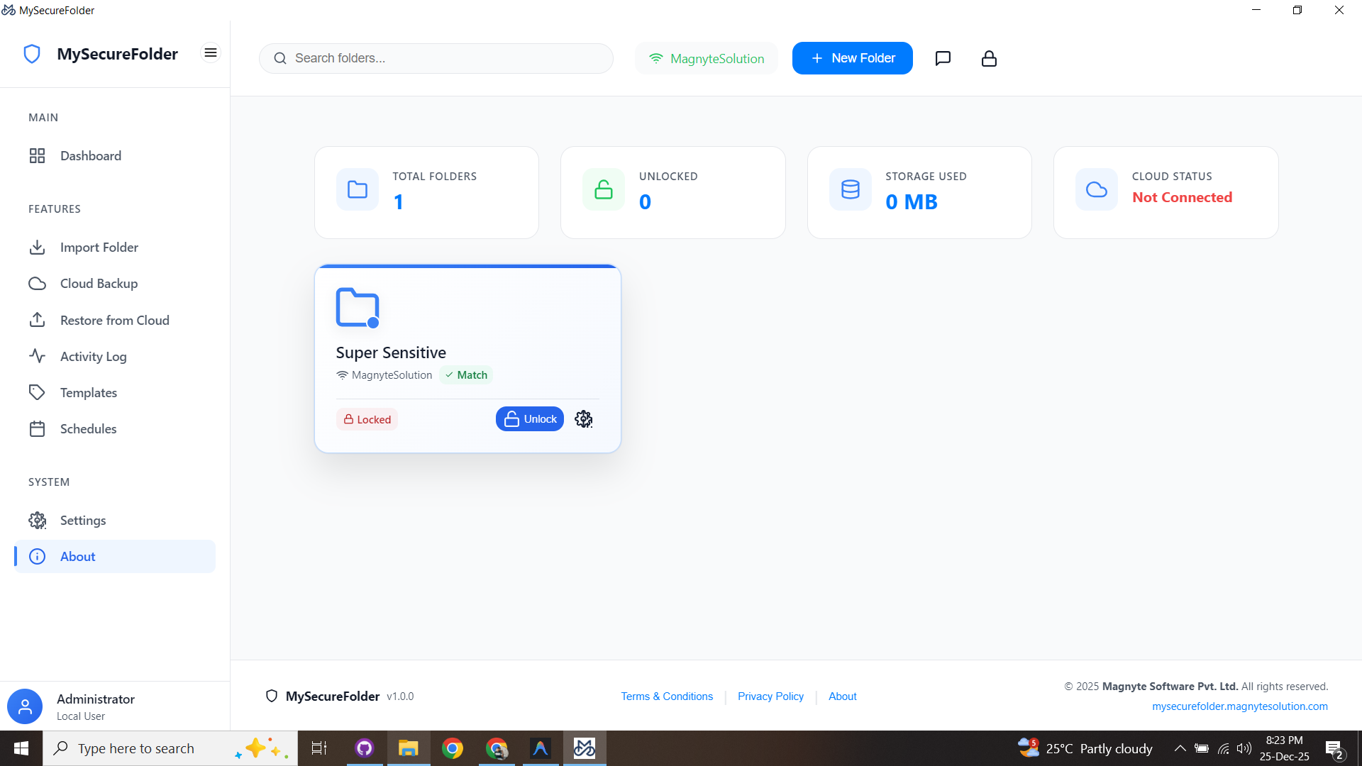 mysecurefolder - Screenshot 2 showing product features and functionality