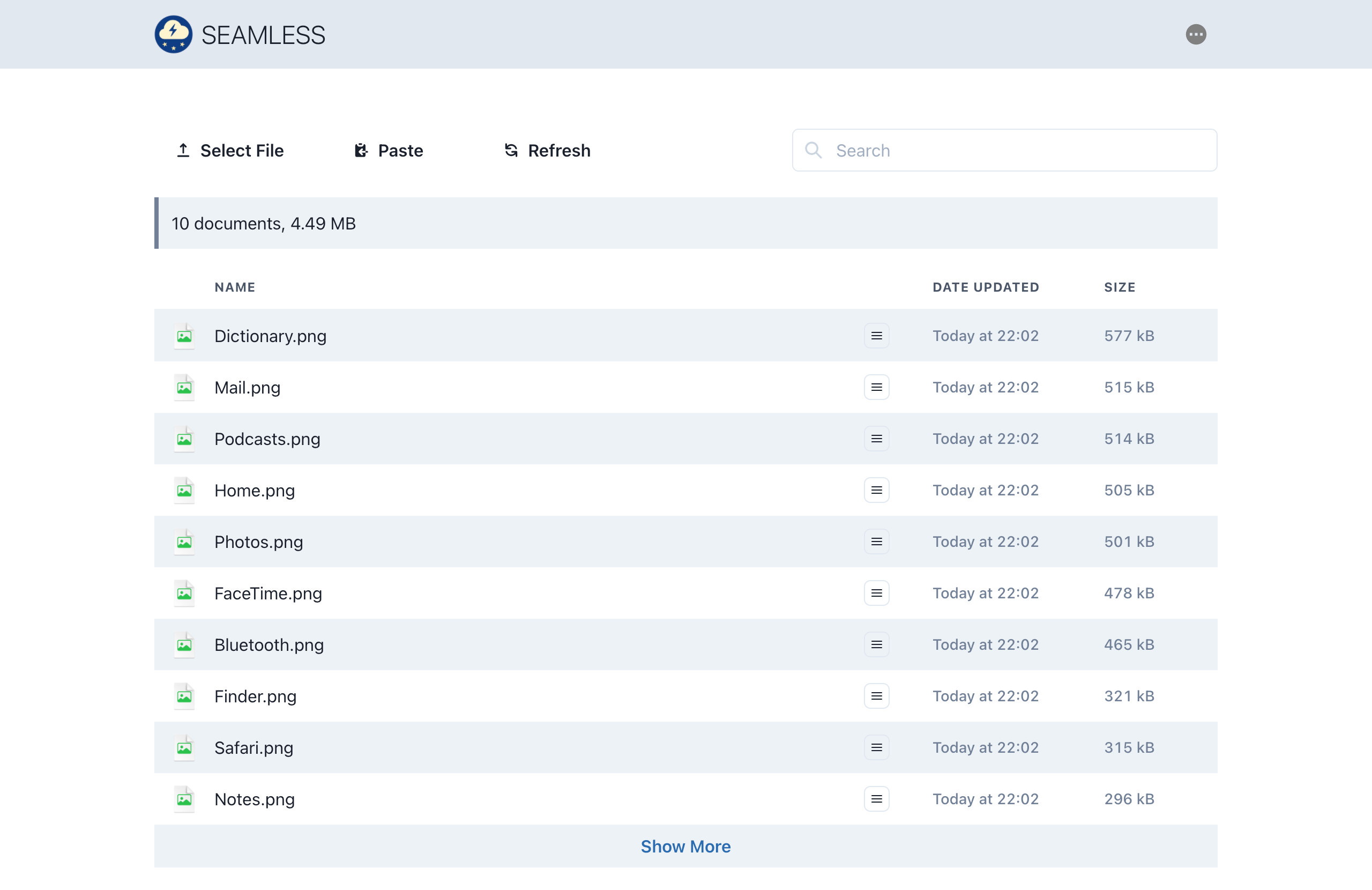 Seamless gallery image