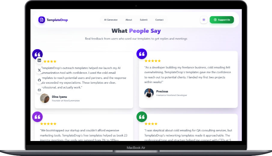 TemplateDrop - Screenshot 4 showing product features and functionality