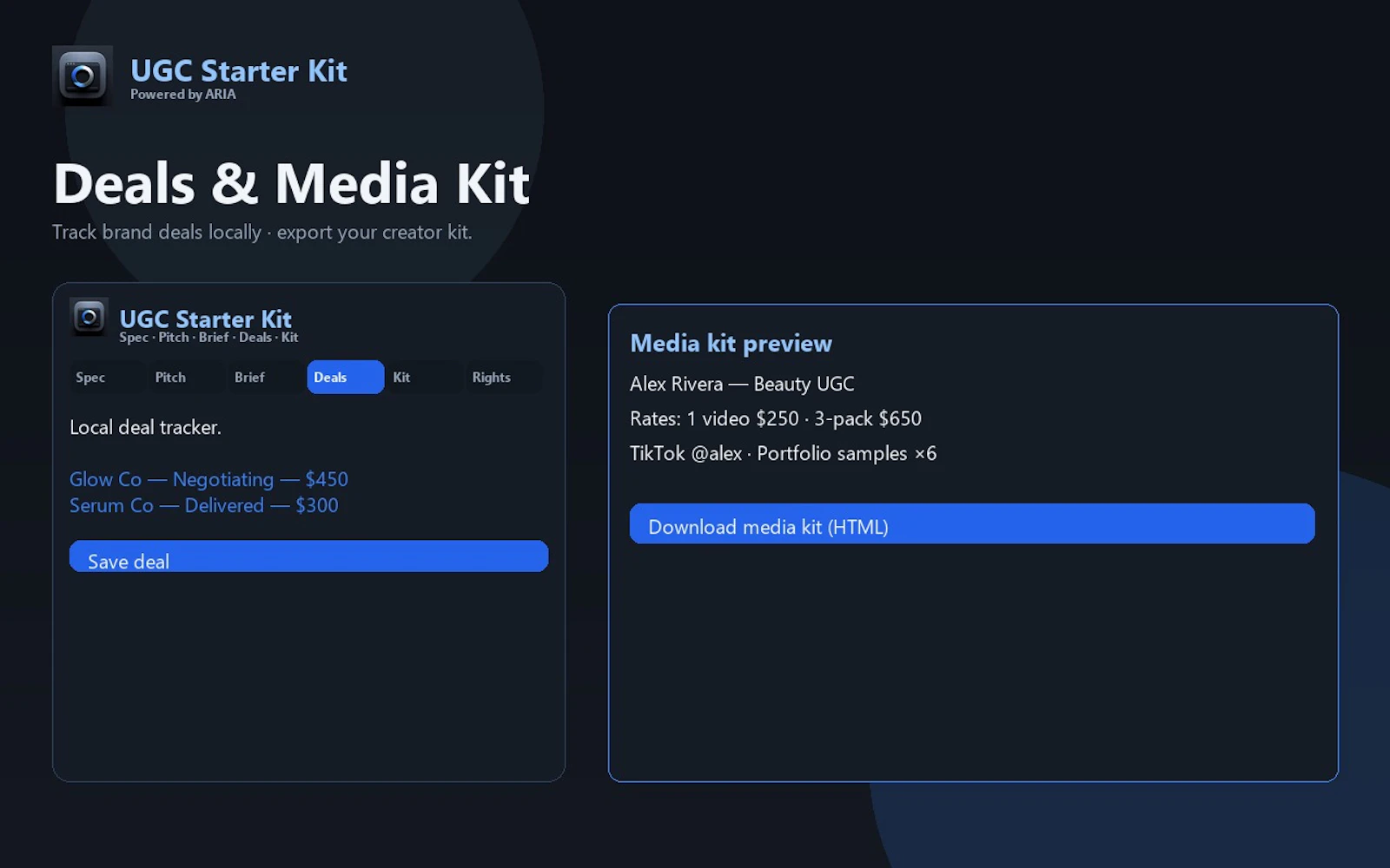 CreatorSense UGC Starter Kit screenshot 5