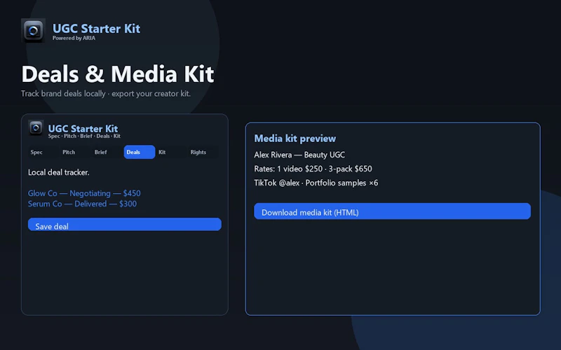 CreatorSense UGC Starter Kit screenshot 5