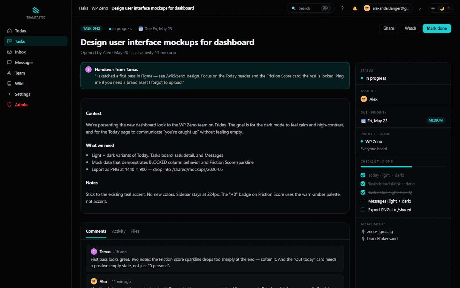 Teamtastic screenshot 2