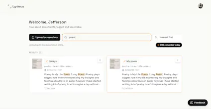 Lynkeus — Image to text, for screenshots gallery image