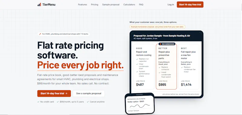 TierMenu screenshot 1
