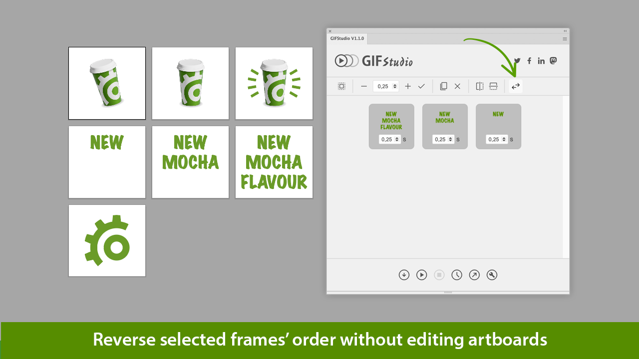 Gifstudio - Adobe Illustrator를 남기지 않고 애니메이션 GIF 파일을 만듭니다 미디어 6
