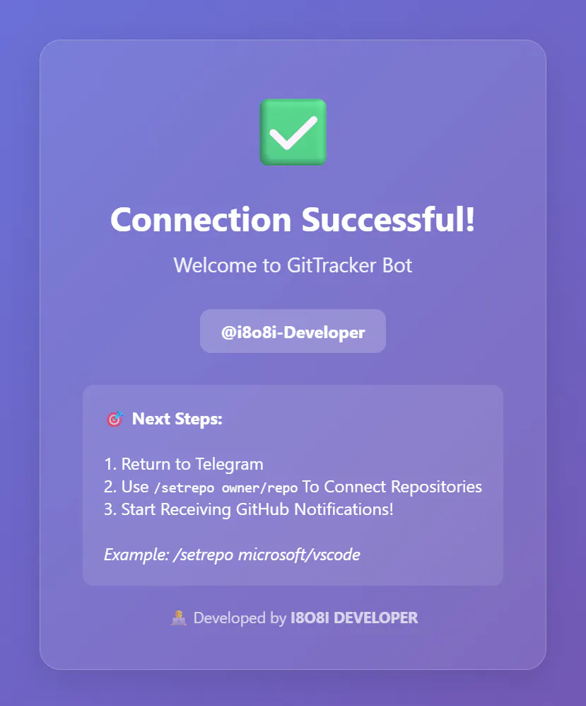 Telegram GitTracker Bot gallery image