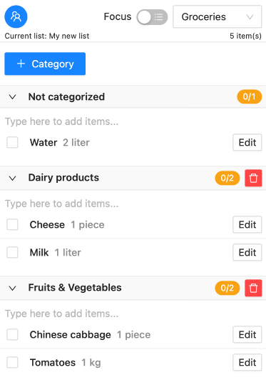 Shoplist gallery image