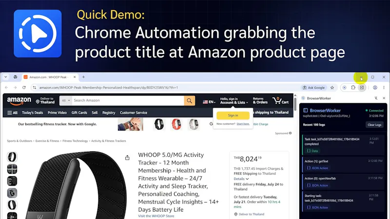 BrowserWorker screenshot 1 (video preview)