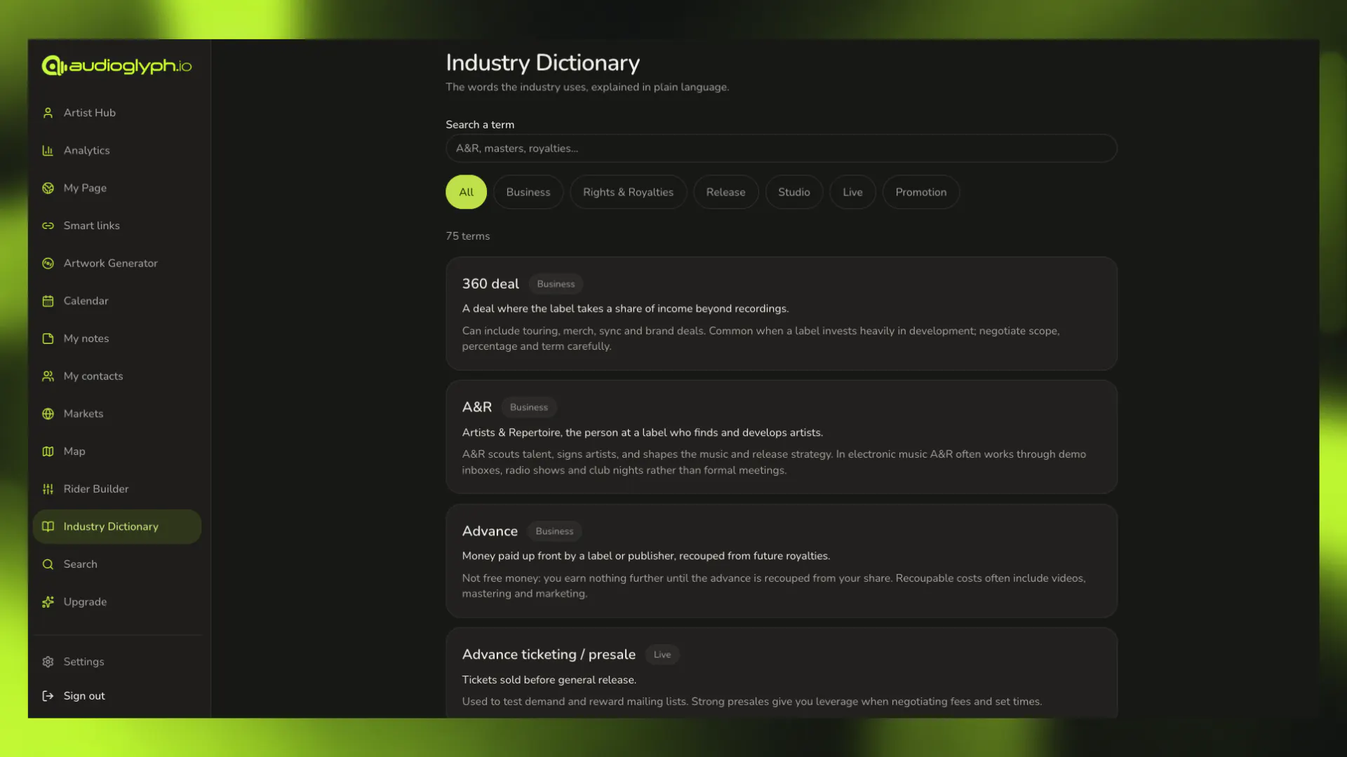 audioglyph.io gallery image