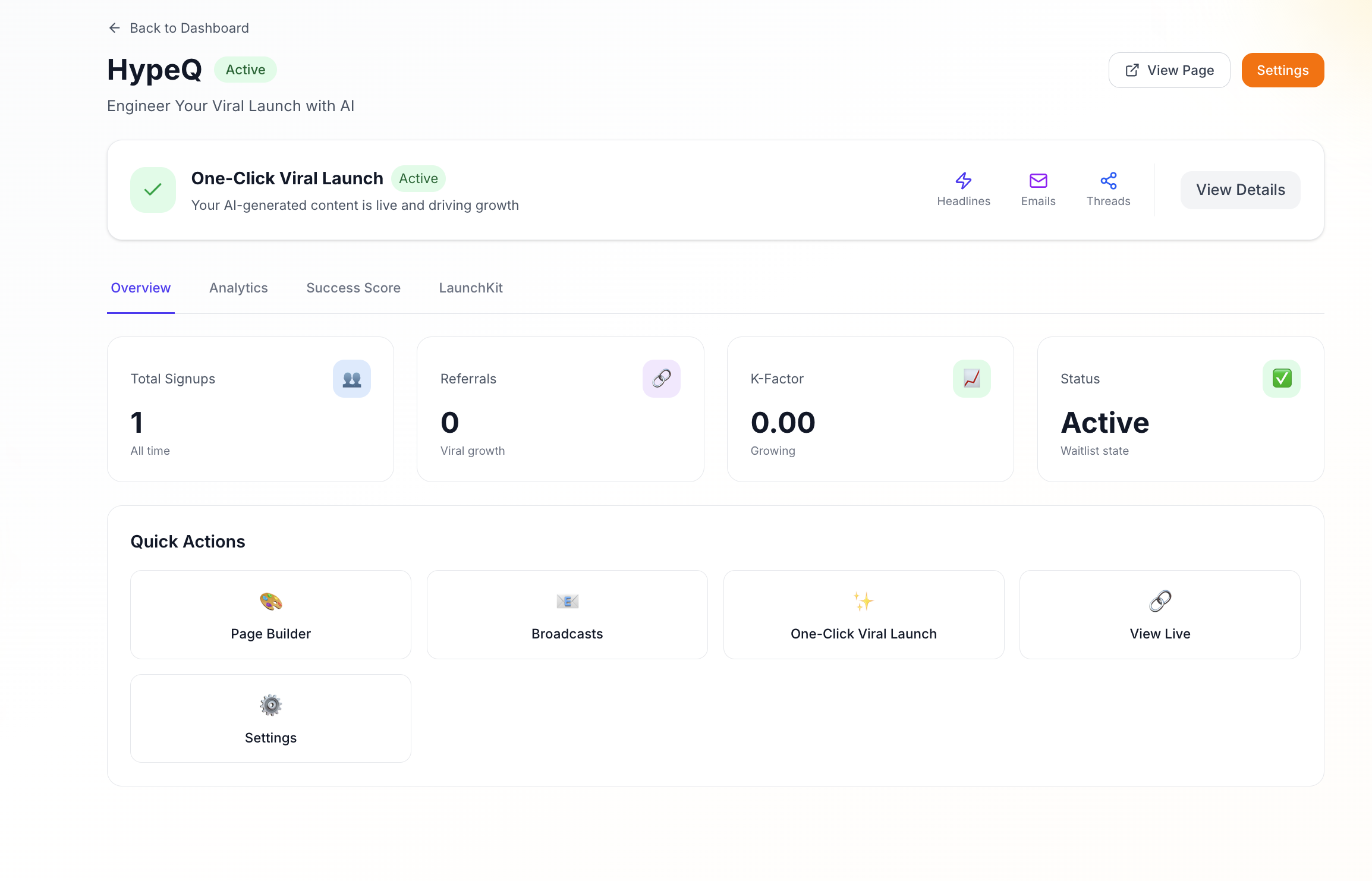 HypeQ - Screenshot 3 showing product features and functionality