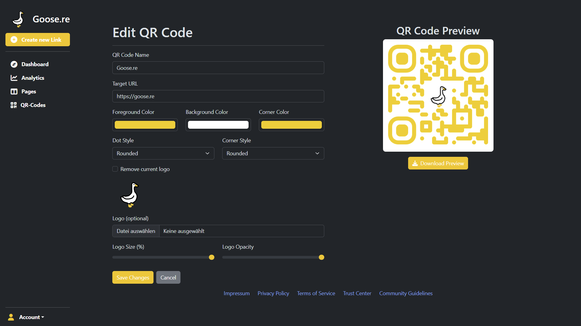 Goose.re - Korte URL's, QR -codes en bio -pagina's eenvoudig gemaakt! media 4