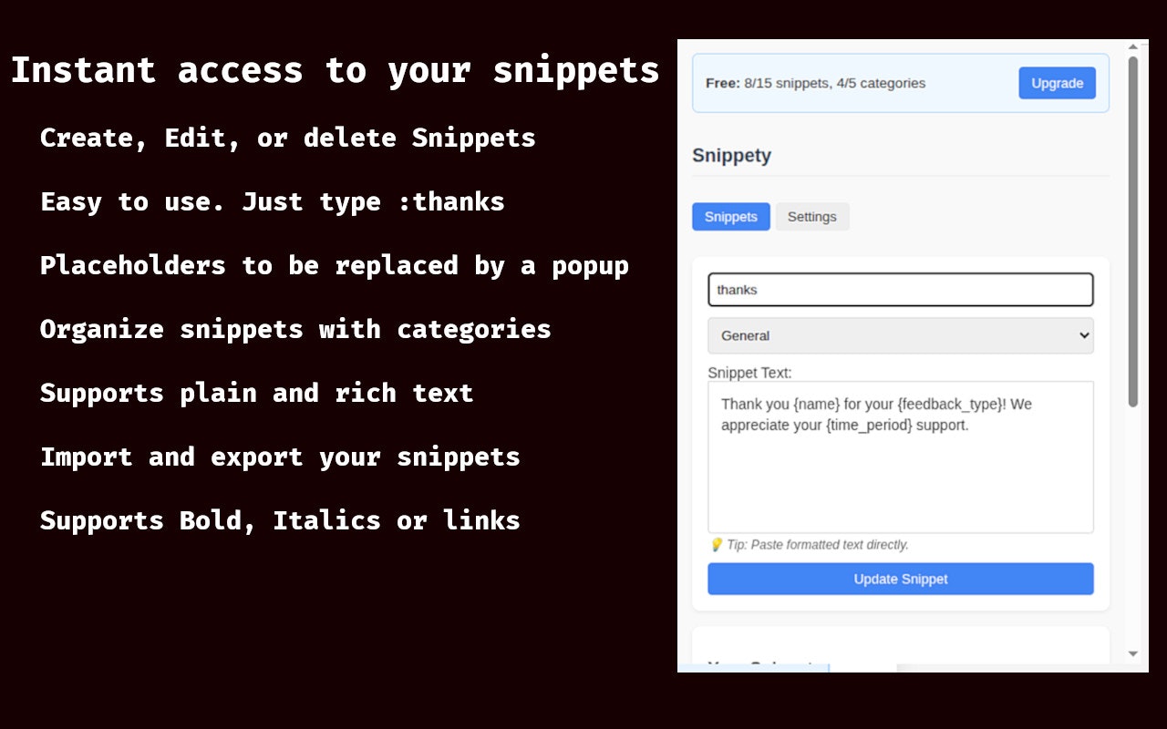 Snippety gallery image