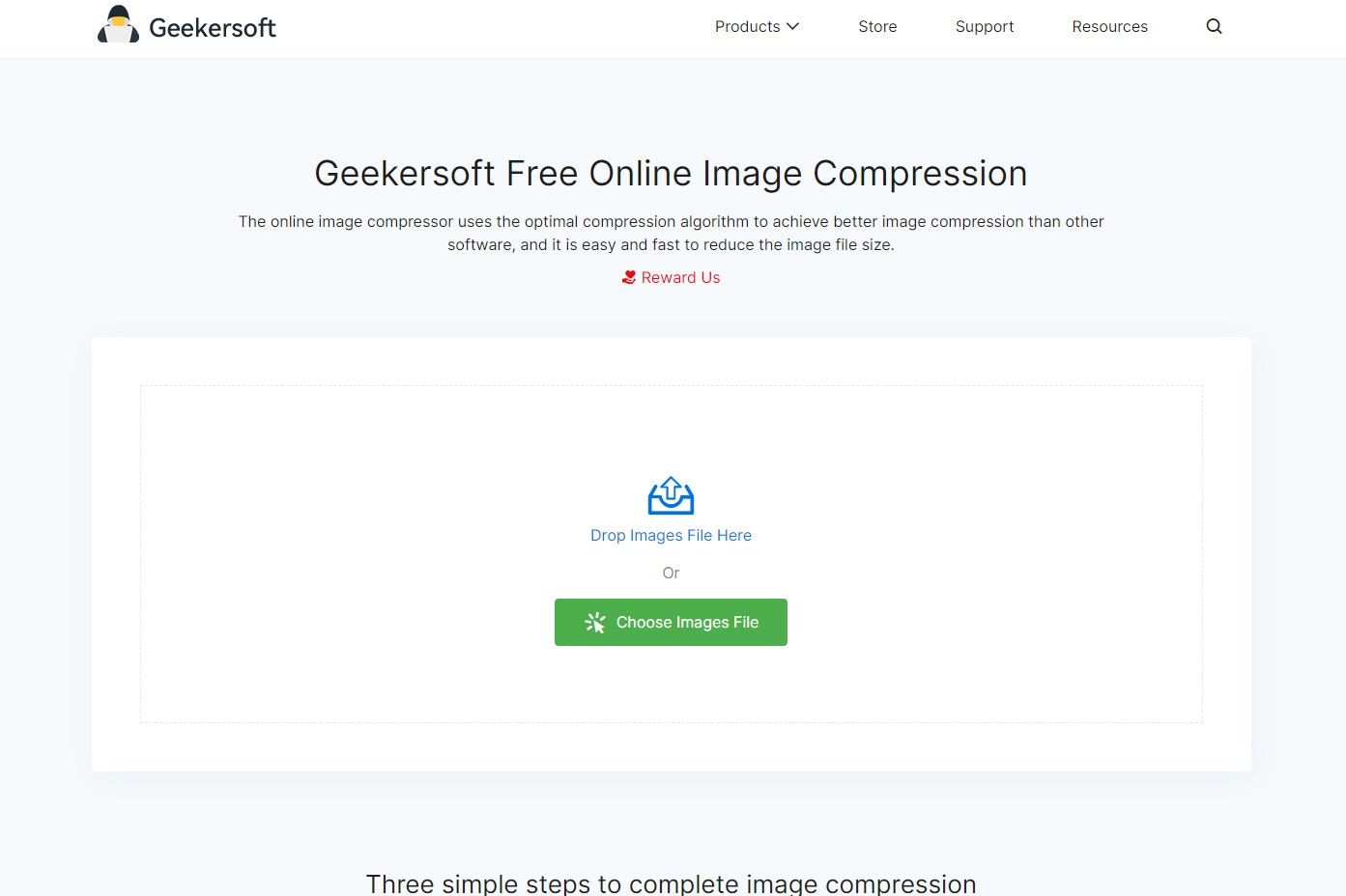 Geekersoft pemampat imej dalam talian percuma media 1