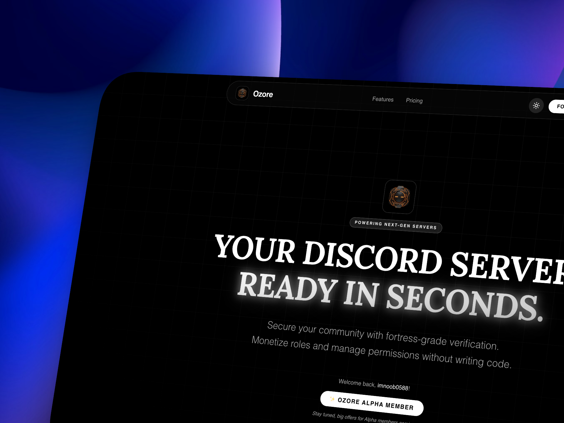 Ozore  - Main product screenshot demonstrating key features and user interface