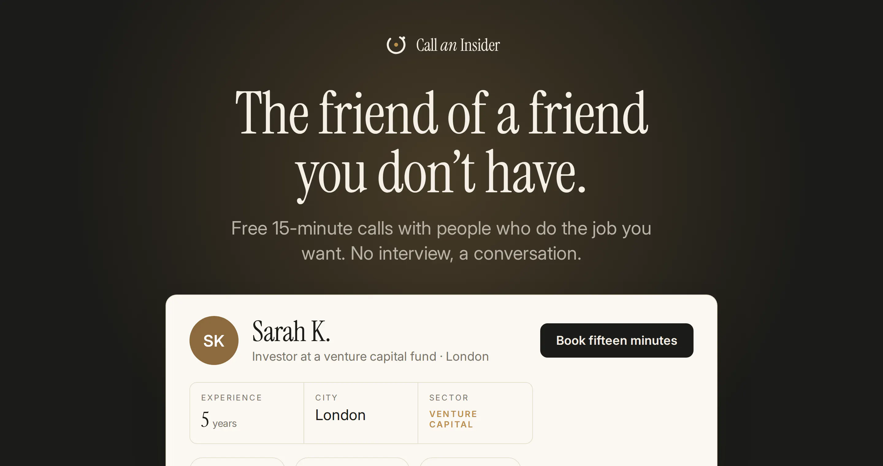 Call an Insider gallery image