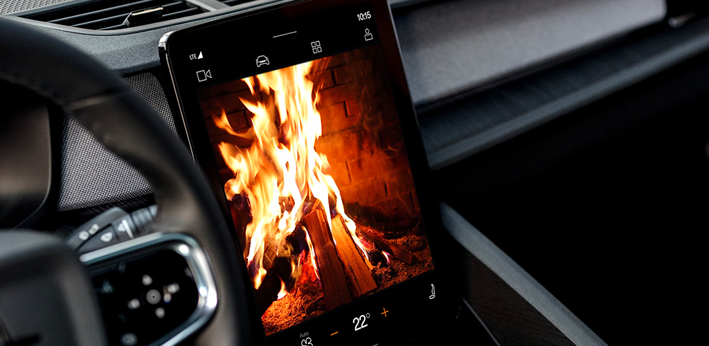 Mídia 4 de Lareira do carro - Uma lareira virtual para o seu carro 🔥