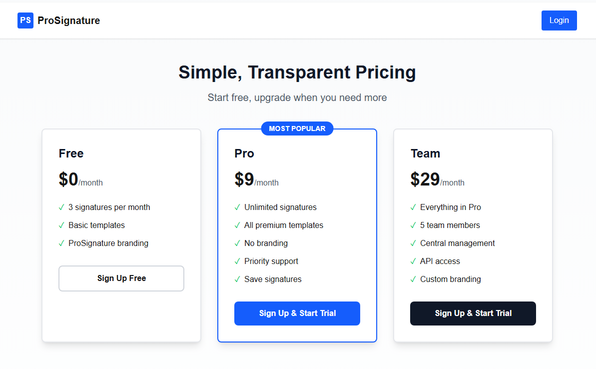 Prosignure - Crea firme e -mail professionali in 30 secondi con AI media 1