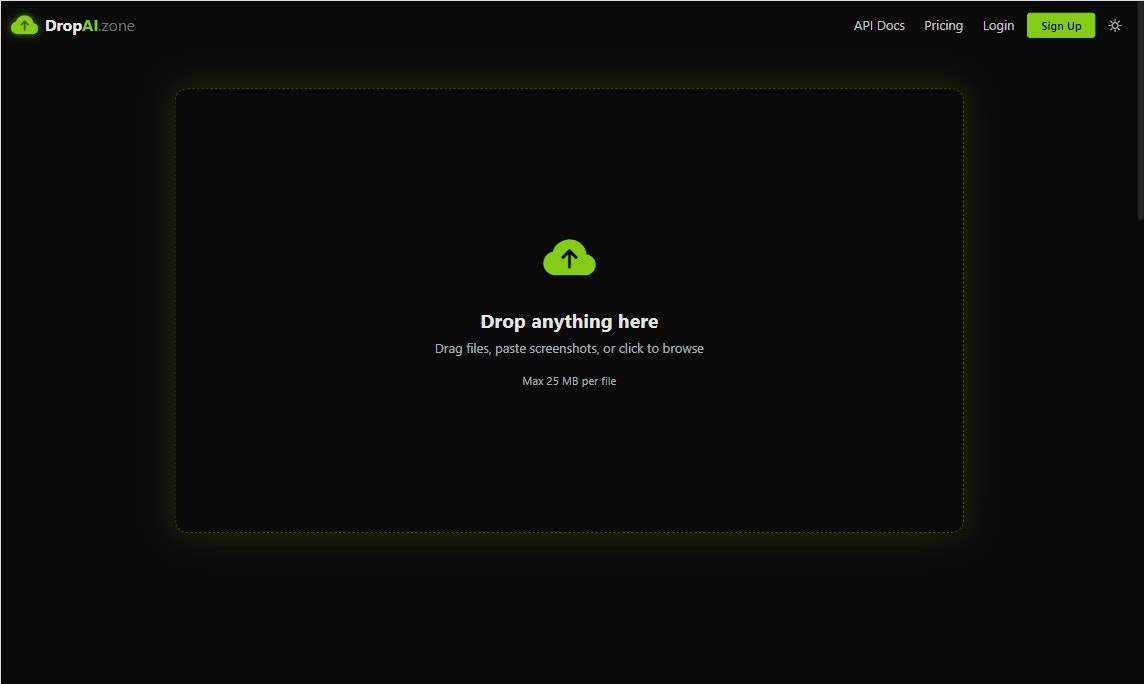 DropAI.zone - Main product screenshot demonstrating key features and user interface