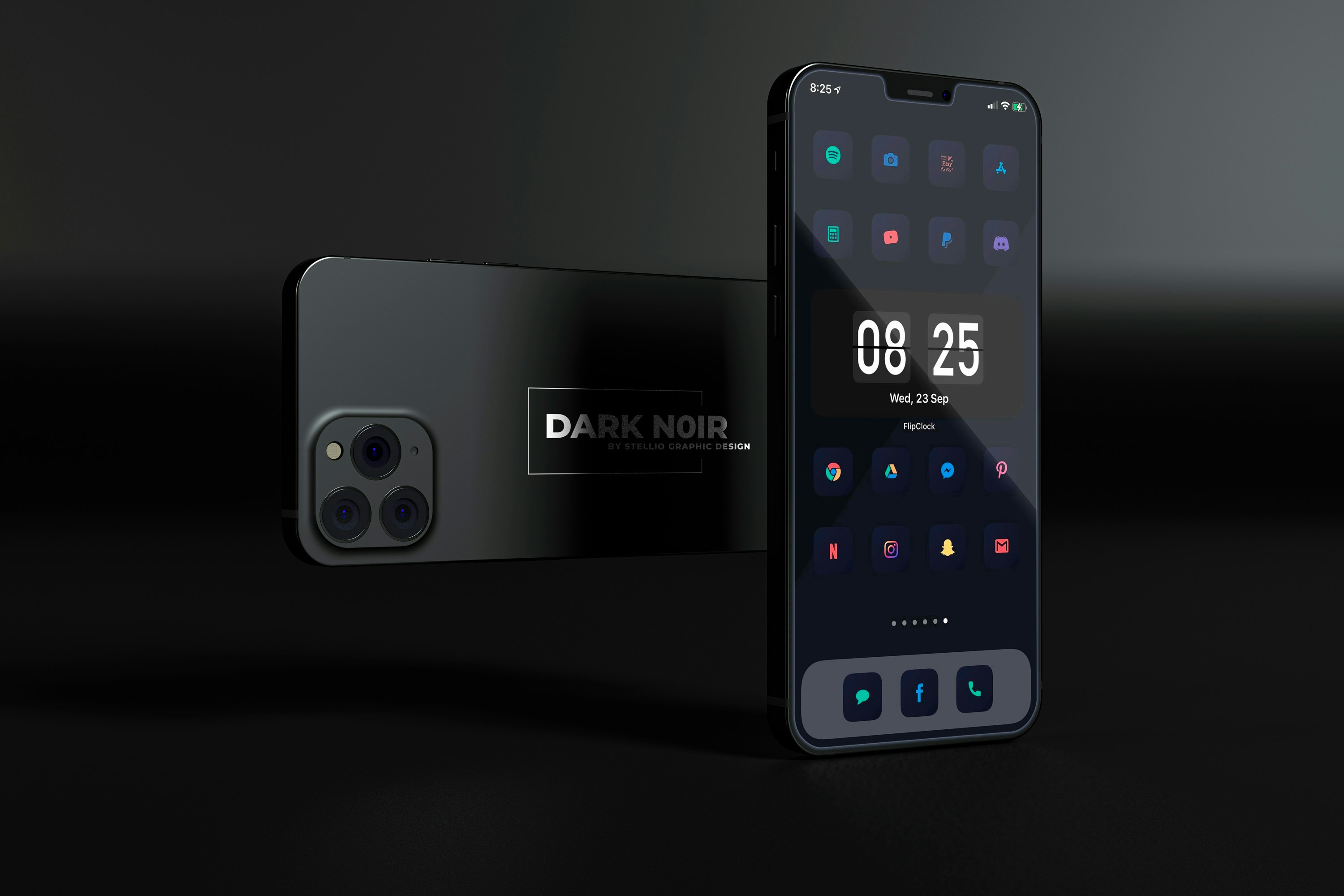 Dark N0ir iOS 14 Icon Pack gallery image