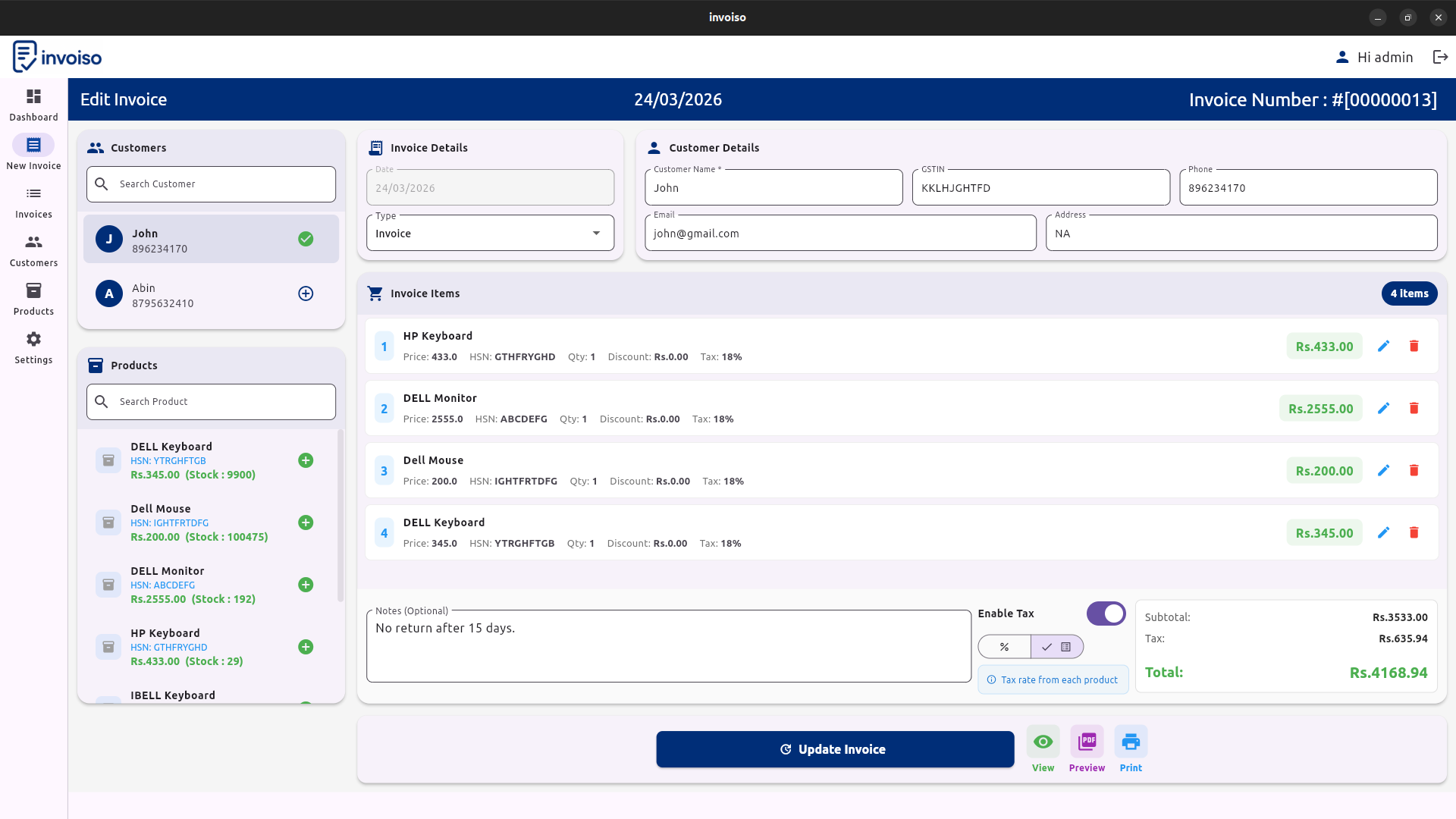 Invoiso gallery image