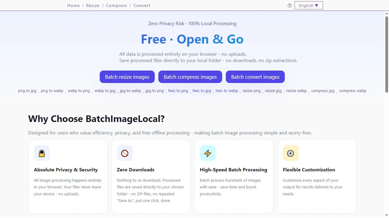 BatchImageLocal - 100% Local Processing screenshot 1