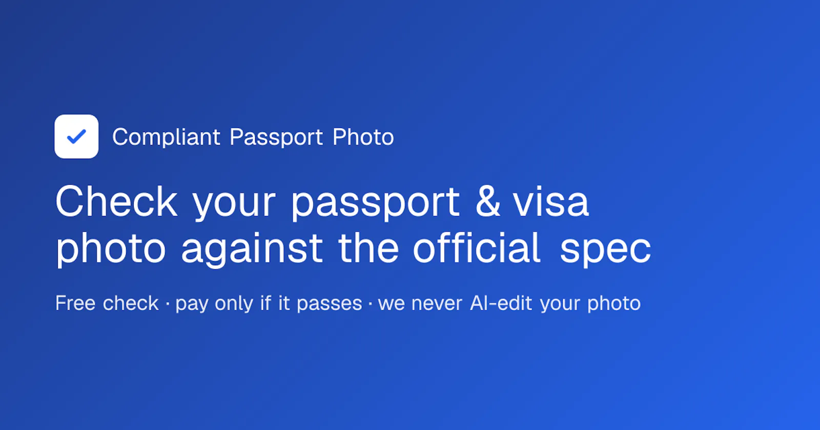 Compliant Passport Photo screenshot 1