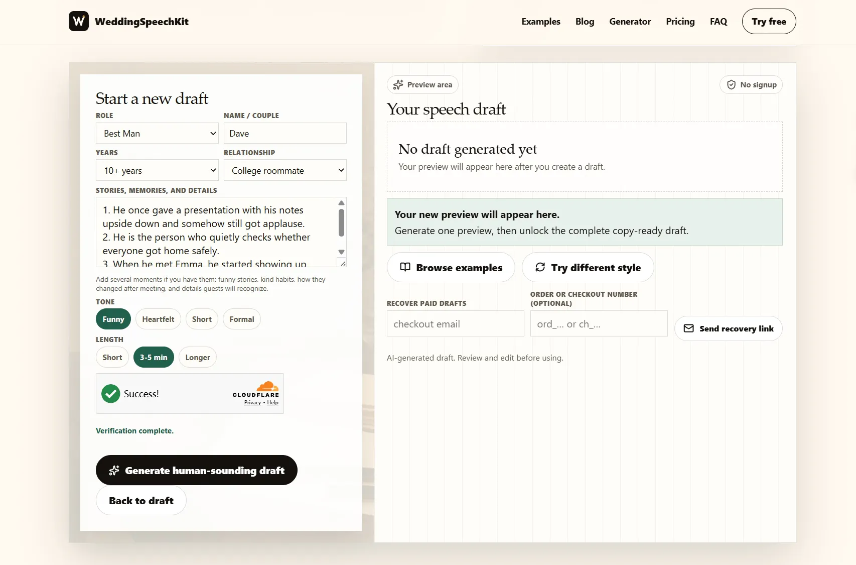 WeddingSpeechKit gallery image