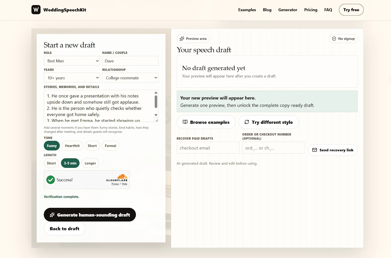 WeddingSpeechKit screenshot 2