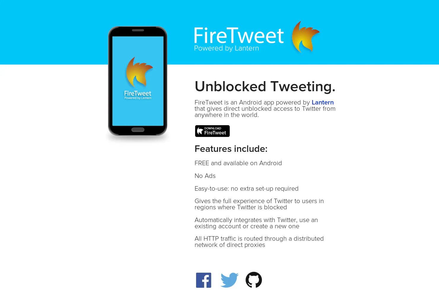 FireTweet powered by Lantern
