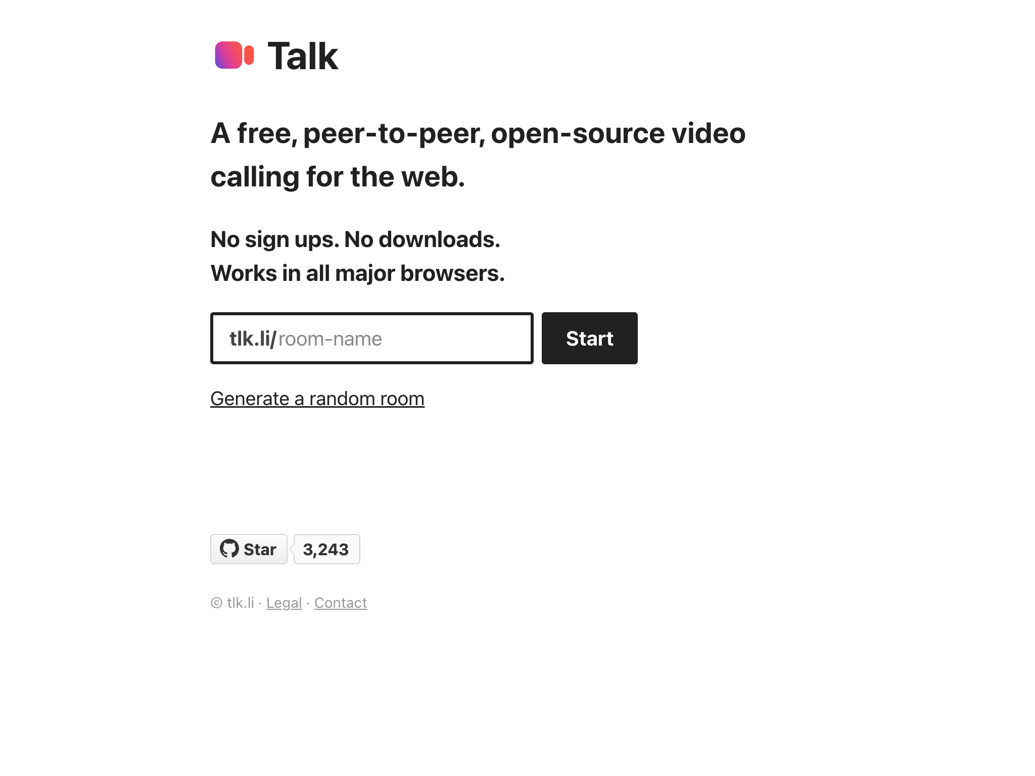 startuptile Talk-A free video conference app that works in all browsers