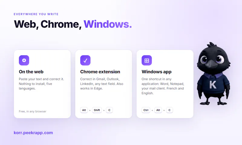 Korr for Chrome screenshot 2