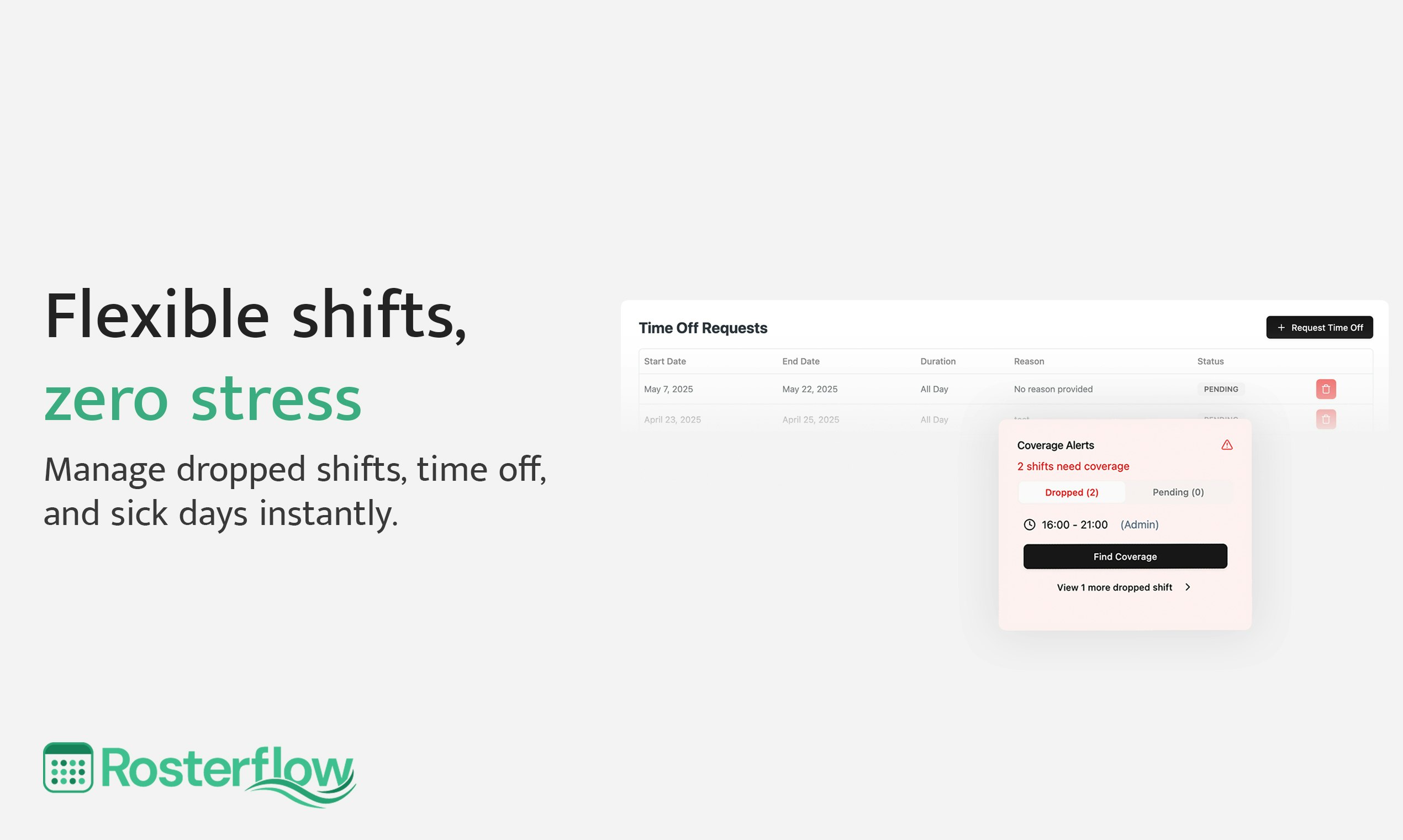 Rosterflow - より賢く、難しくないスケジュール - 機能する従業員の計画メディア4