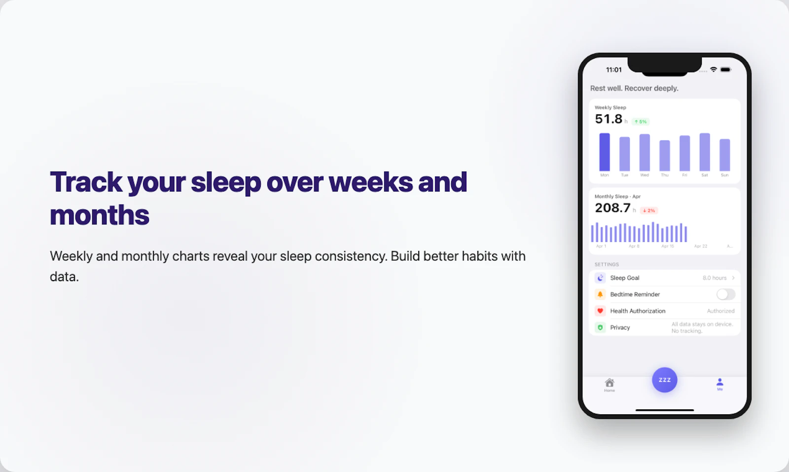 SleepUp - Sleep Tracker screenshot 1