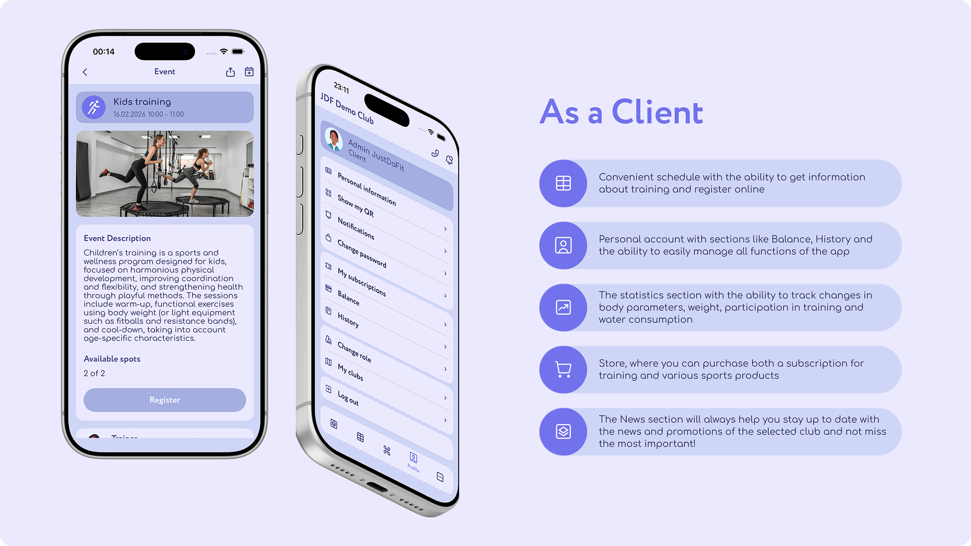 JustDoFit – Fitness Booking - Screenshot 4 showing product features and functionality