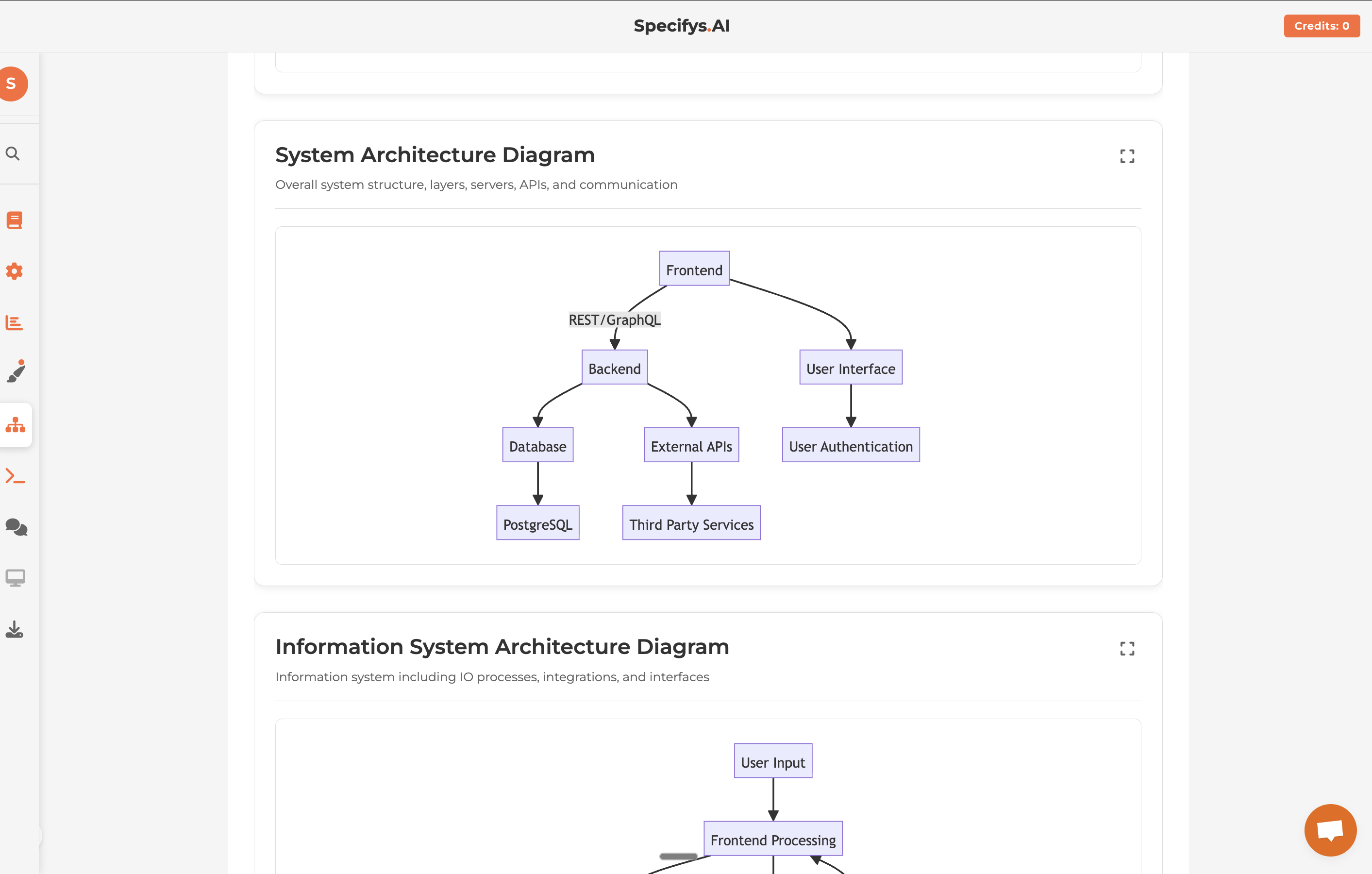 Specifys.ai - Screenshot 2 showing product features and functionality