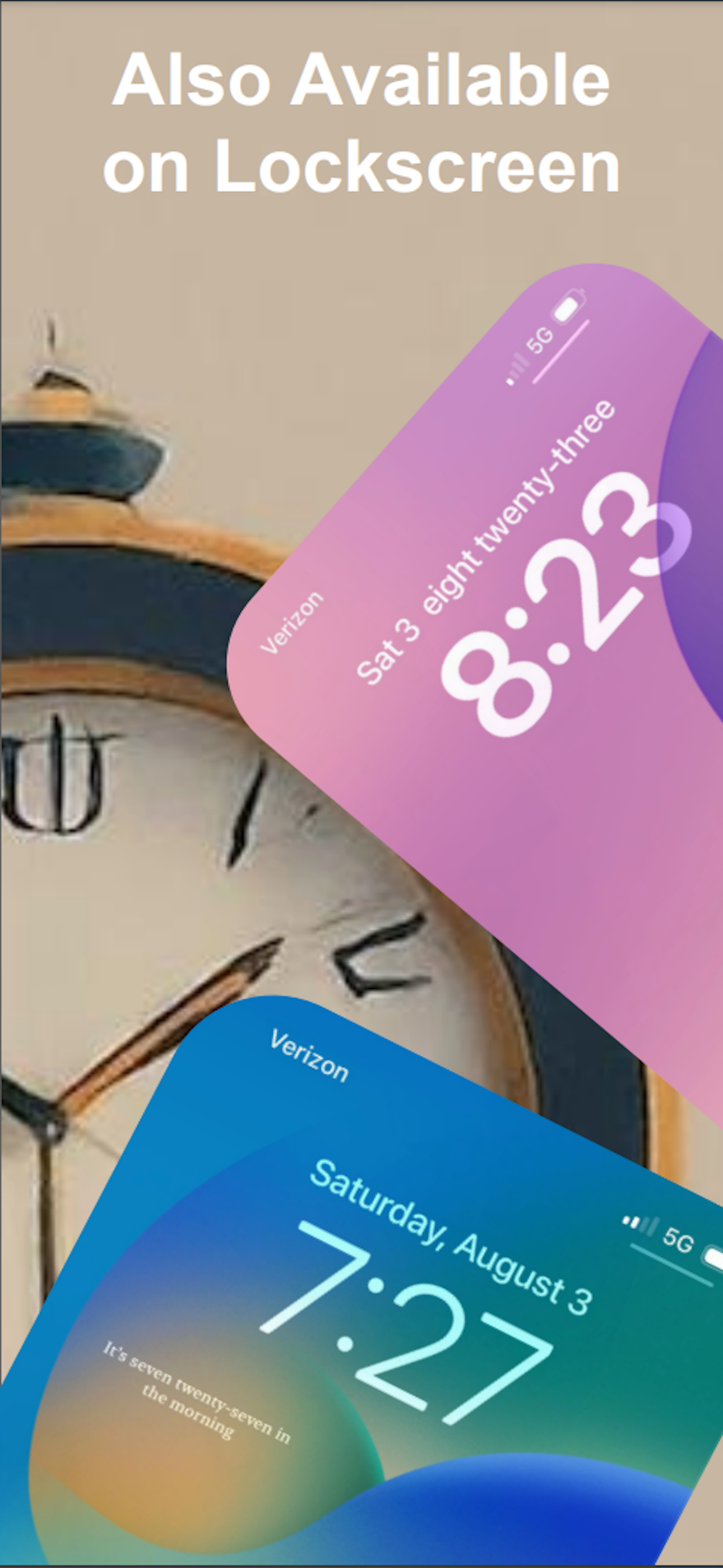 Média Horloge de mots personnalisée - Texttime - Dites le temps différemment.Créez un widget d'horloge de mot personnalisé. 7