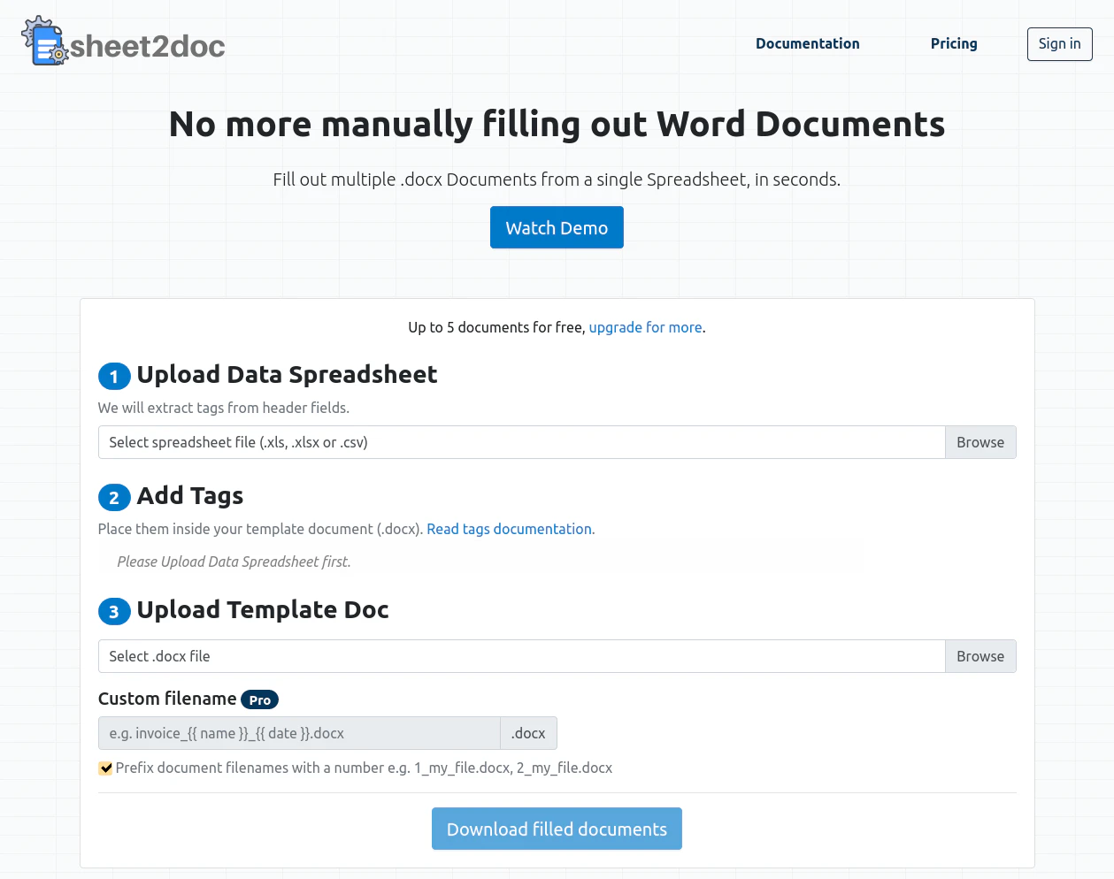Sheet2doc No More Manually Filling Out Word Documents Product Hunt