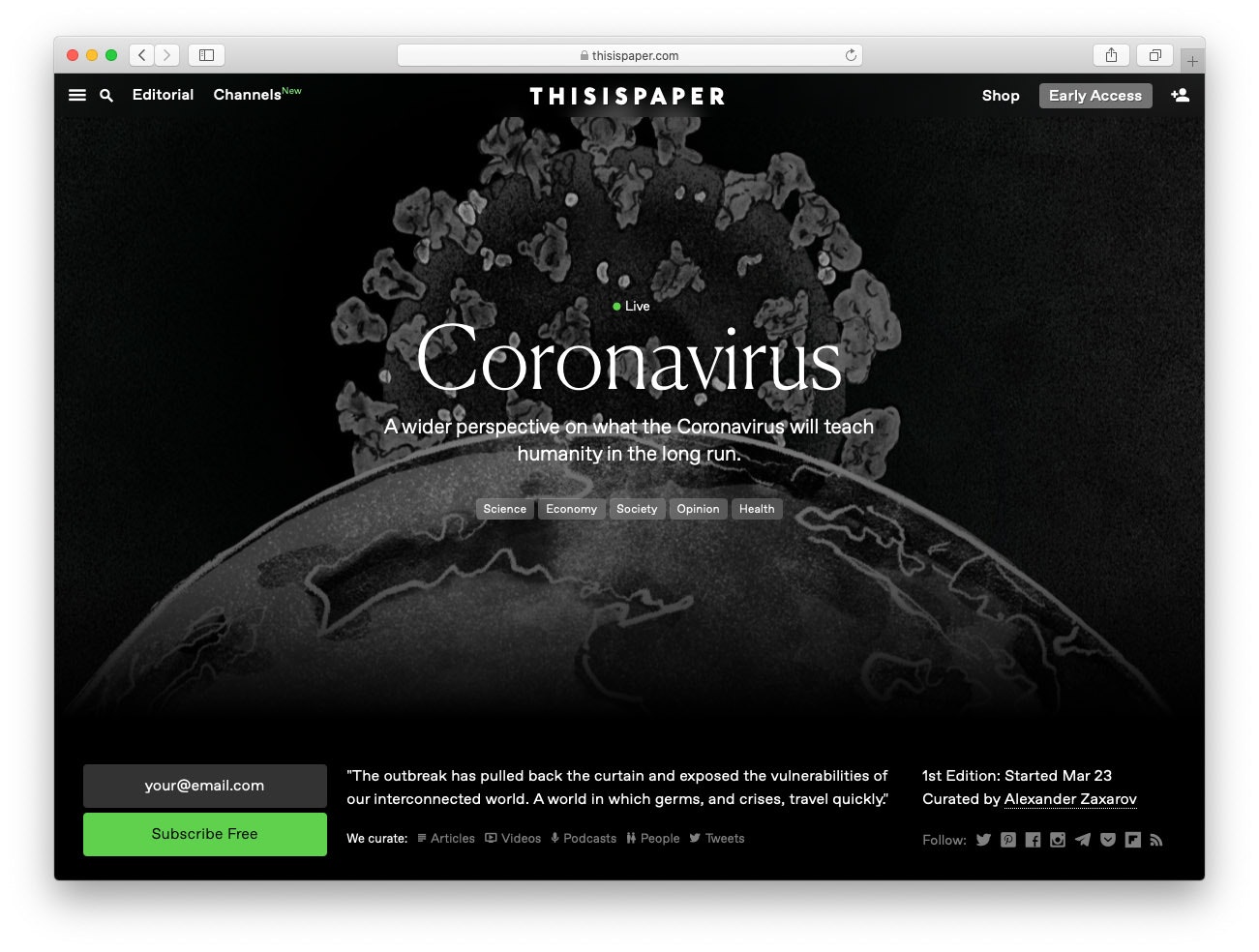 Coronavirus Curated Channel gallery image