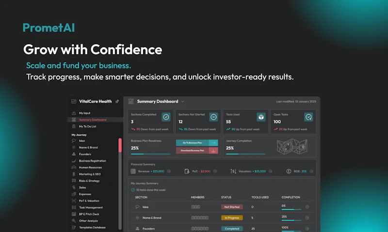 PrometAI - Entrepreneur Journey screenshot 5