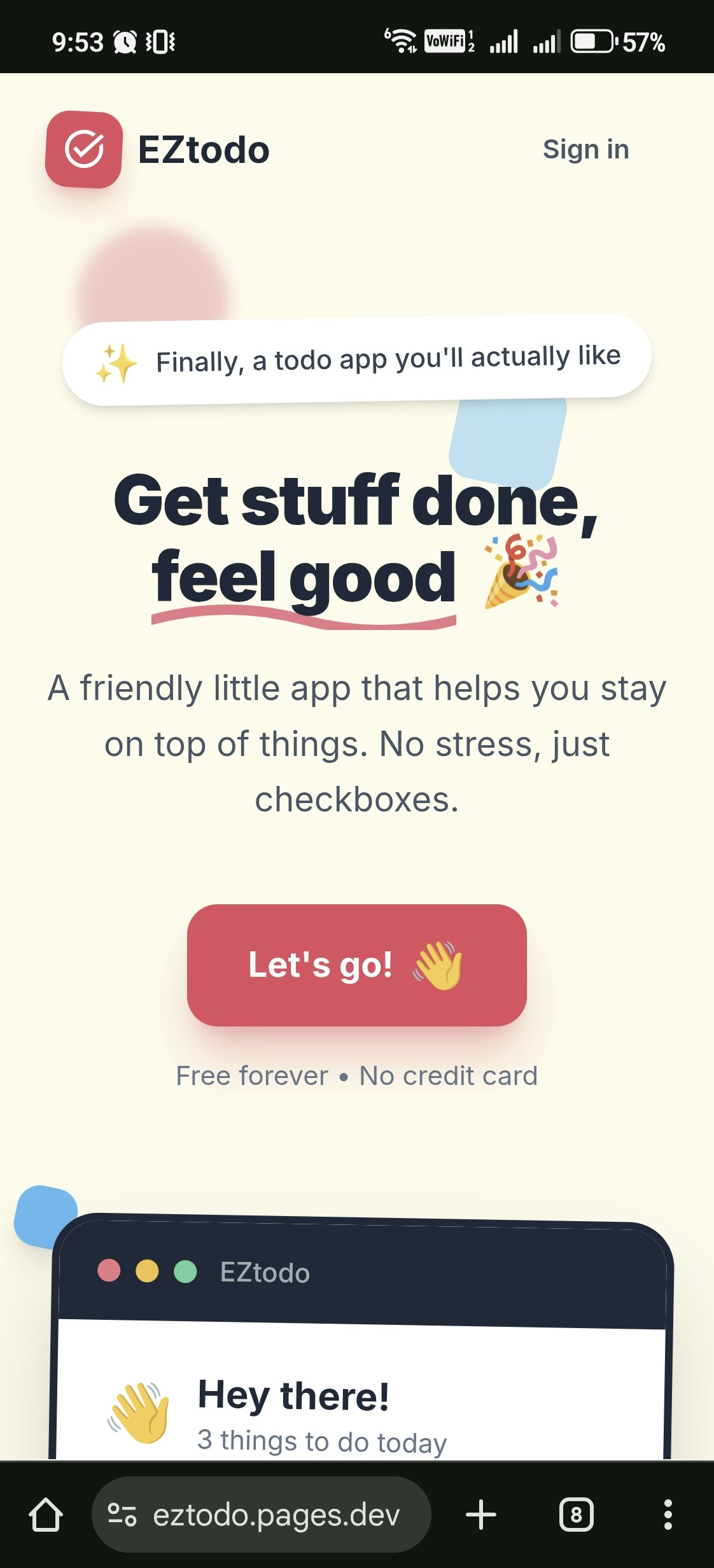 EZTodo - Main product screenshot demonstrating key features and user interface