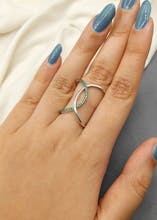 92.5 Sterling Silver Diamond Finger Ring gallery image