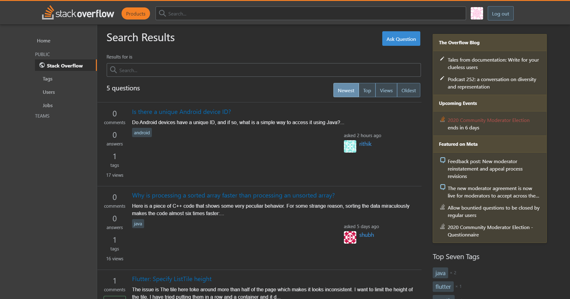 Stack Overflow Clone (MERN) gallery image