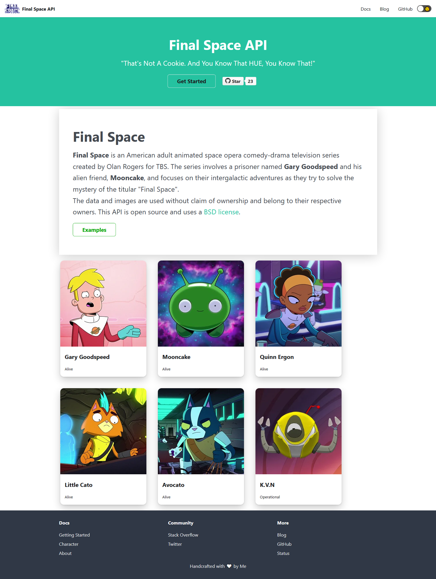 Final Space API gallery image