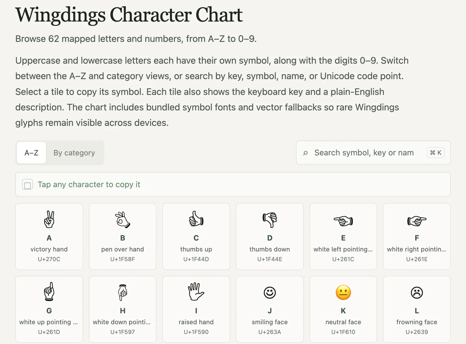 Wingdings Translator screenshot 2