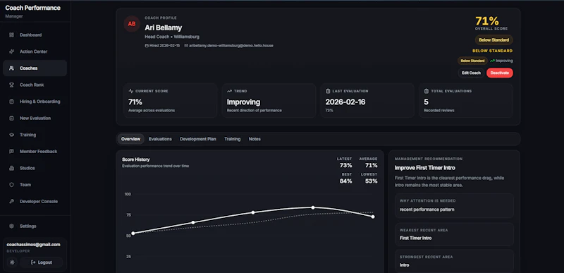 Coach Metric screenshot 3