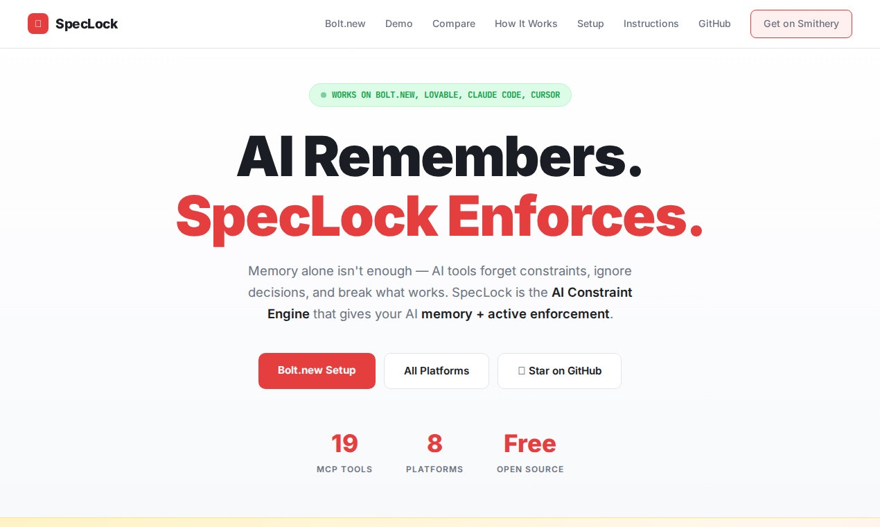 SpecLock - Product Hunt launch logo and brand identity